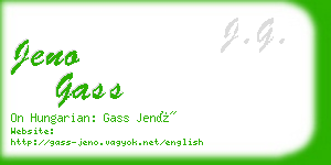 jeno gass business card